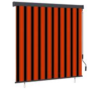 Store Roulant d'Extérieur 100x250 cm Orange et Marron Vertical Jardin vidaXL