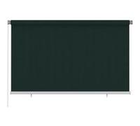 vidaXL Store Roulant d'Extérieur Store à Enrouleur de Fenêtre Pare-Soleil Pare-Vue Store de Patio Balcon Jardin 240x140 cm Vert Foncé PEHD
