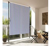 vidaXL Store roulant d'extérieur bleu et blanc 150x270 cm tissu acier 368766