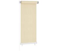 vidaXL Store roulant d'extérieur Crème 60x140 cm PEHD 312601