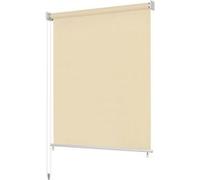 vidaXL Store roulant d'extérieur Crème 80x140 cm PEHD Crème G