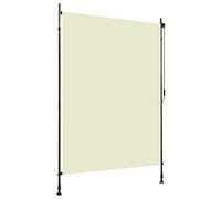 vidaXL Store Roulant d'Extérieur Ombre de Balcon Jardin Véranda Pergola Terrasse Résistant aux UV et à la Chaleur 150x270 cm Crème