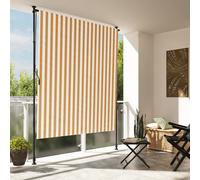 Vidaxl Store Roulant D'extérieur Orange Et Blanc 150x270cm Tissu Acier