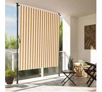 vidaXL Store roulant d'extérieur orange et blanc 200x270cm tissu acier 368771