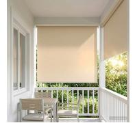 vidaXL Store roulant extérieur protection UV Beige Polyester 42041221