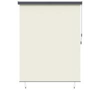 vidaXL Store Roulant Extérieur Rayé Réglable Crème 220 x 250 cm tissu, Stores de balcon, modernes et rectangulaires, résistants à la chaleur, protection UV et gain de place.