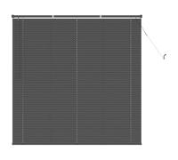 vidaXL Store Vénitien Gris Argenté 150 x 140 cm PVC, Stores vénitiens Chics, Solution Moderne pour Bureau à la Maison, contrôle de la lumière, Filtration réglable, Protection de l'int