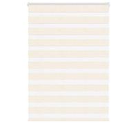 vidaXL Store zèbre beige marbré largeur du tissu 110,9 cm polyester, store à enrouleur zébré, store zébré pour fenêtre, 4014654