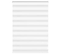 vidaXL Store zèbre blanc 110x100 cm largeur du tissu 105,9cm polyester, store à enrouleur zébré, store zébré pour fenêtre, 4014731