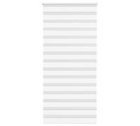 vidaXL Store zèbre Blanc 110x200 cm Largeur du Tissu 105,9cm Polyester, Store à Enrouleur zébré, Store zébré pour fenêtre, Store zébré pour vitre