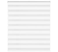 vidaXL Store zèbre Blanc 120x100 cm Largeur du Tissu 115,9cm Polyester, Store à Enrouleur zébré, Store zébré pour fenêtre, Store zébré pour vitre