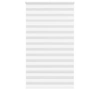 vidaXL Store zèbre Blanc 120x200 cm Largeur du Tissu 120,9cm Polyester, Store à Enrouleur zébré, Store zébré pour fenêtre, Store zébré pour vitre