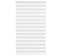 vidaXL Store zèbre à enrouleur Blanc 120 x 200 cm – Tissu 120,9 cm Polyester