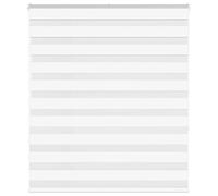 Store zèbre blanc 130x150 cm largeur du tissu 125,9cm polyester, store à enrouleur zébré, store zébré pour fenêtre, 4014761