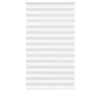 vidaXL Store zèbre à enrouleur Blanc 130x230 cm Polyester Largeur tissu 125,9 cm