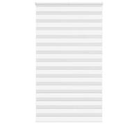 vidaXL Store zèbre à enrouleur Blanc 130x230 cm Polyester Largeur tissu 125,9 cm