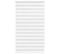 vidaXL Store zèbre Blanc 135x200 cm Largeur du Tissu 130,9cm Polyester, Store à Enrouleur zébré, Store zébré pour fenêtre, Store zébré pour vitre