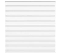 vidaXL Store zèbre blanc 140x100 cm largeur du tissu 135,9cm polyester, store à enrouleur zébré, store zébré pour fenêtre, 4014737