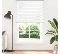 vidaXL Store zébré blanc 140x200 cm Largeur du tissu 135,9 cm Polyester