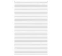 vidaXL Store zèbre Blanc 140x200 cm Largeur du Tissu 135,9cm Polyester, Store à Enrouleur zébré, Store zébré pour fenêtre, Store zébré pour vitre