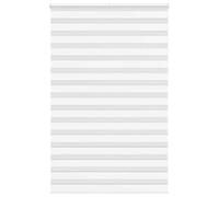 vidaXL Store zèbre Blanc 145x230 cm Largeur du Tissu 140,9cm Polyester, Store à Enrouleur zébré, Store zébré pour fenêtre, Store zébré pour vitre