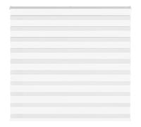 vidaXL Store zèbre Blanc 160x150 cm Largeur du Tissu 155,9cm Polyester, Store à Enrouleur zébré, Store zébré pour fenêtre, Store zébré pour vitre