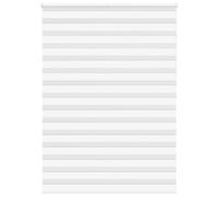 vidaXL Store zèbre Blanc 160x200 cm Largeur du Tissu 155,9cm Polyester, Store à Enrouleur zébré, Store zébré pour fenêtre, Store zébré pour vitre