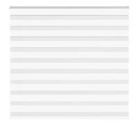 vidaXL Store zèbre Blanc 165x100 cm Largeur du Tissu 160,9cm Polyester, Store à Enrouleur zébré, Store zébré pour fenêtre, Store zébré pour vitre
