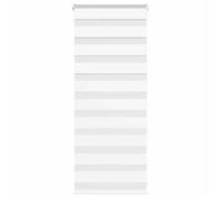 vidaXL Store zèbre blanc 55x100 cm largeur du tissu 50,9 cm polyester, store à enrouleur zébré, store zébré pour fenêtre, 4014720