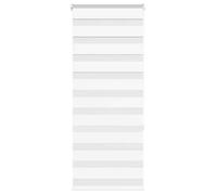 vidaXL Store zèbre blanc 60x150 cm largeur du tissu 55,9 cm polyester, store à enrouleur zébré, store zébré pour fenêtre, 4014747