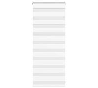 vidaXL Store zèbre à enrouleur blanc 65×100 cm polyester largeur du tissu 60,9 cm