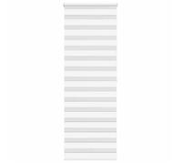 vidaXL Store zèbre blanc 70x200 cm largeur du tissu 65,9 cm polyester, store à enrouleur zébré, store zébré pour fenêtre, 4014775
