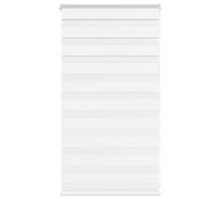 vidaXL Store zèbre Blanc 75x100 cm Largeur du Tissu 70,9 cm Polyester, Store à Enrouleur zébré, Store zébré pour fenêtre, Store zébré pour vitre