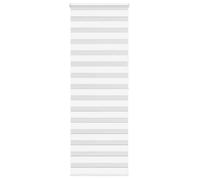 vidaXL Store zèbre blanc 75x200 cm largeur du tissu 70,9 cm polyester, store à enrouleur zébré, store zébré pour fenêtre, 4014776