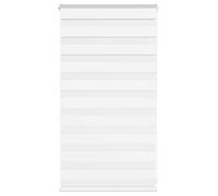 vidaXL Store zèbre blanc 80x100 cm largeur du tissu 75,9 cm polyester, store à enrouleur zébré, store zébré pour fenêtre, 4014725