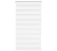 vidaXL Store zèbre à enrouleur Blanc 80x150 cm Polyester Largeur tissu 75,9 cm