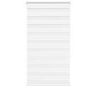 vidaXL Store zèbre Blanc 85x150 cm Largeur du Tissu 80,9 cm Polyester, Store à Enrouleur zébré, Store zébré pour fenêtre, Store zébré pour vitre