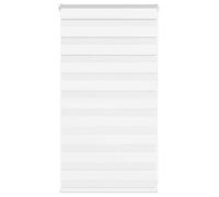 vidaXL Store zèbre blanc 90x100 cm largeur du tissu 85,9 cm polyester, store à enrouleur zébré, store zébré pour fenêtre, 4014727