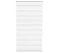 vidaXL Store zèbre blanc 90x150 cm largeur du tissu 85,9 cm polyester, store à enrouleur zébré, store zébré pour fenêtre, 4014753