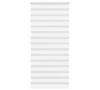 vidaXL Store zèbre Blanc 95x200 cm Largeur du Tissu 90,9 cm Polyester, Store à Enrouleur zébré, Store zébré pour fenêtre, Store zébré pour vitre