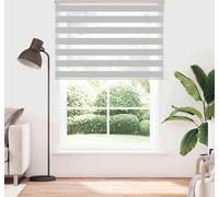 vidaXL Store zébré gris clair 165x200 cm Largeur du tissu 160,9 cm Polyester