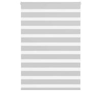 vidaXL Store zèbre gris clair largeur du tissu 100,9 cm polyester, store à enrouleur zébré, store zébré pour fenêtre, store 4014444