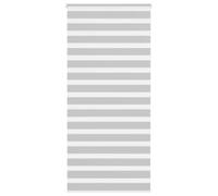 vidaXL Store zèbre Gris Clair Largeur du Tissu 110,9 cm Polyester, Store à Enrouleur zébré, Store zébré pour fenêtre, Store zébré pour vitre