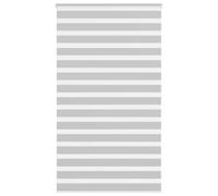 vidaXL Store zèbre Gris Clair Largeur du Tissu 115,9 cm Polyester, Store à Enrouleur zébré, Store zébré pour fenêtre, Store zébré pour vitre