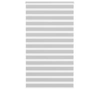 vidaXL Store zèbre gris clair largeur du tissu 130,9 cm polyester, store à enrouleur zébré, store zébré pour fenêtre, store 4014476