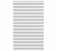 vidaXL Store zèbre Gris Clair Largeur du Tissu 135,9 cm Polyester, Store à Enrouleur zébré, Store zébré pour fenêtre, Store zébré pour vitre