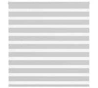 vidaXL Store zèbre Gris Clair Largeur du Tissu 140,9 cm Polyester, Store à Enrouleur zébré, Store zébré pour fenêtre, Store zébré pour vitre