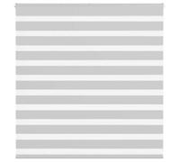 vidaXL Store zèbre gris clair largeur du tissu 140,9 cm polyester, store à enrouleur zébré, store zébré pour fenêtre, store 4014426