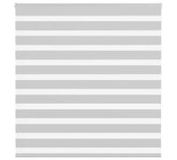 vidaXL Store zèbre Gris Clair Largeur du Tissu 145,9 cm Polyester, Store à Enrouleur zébré, Store zébré pour fenêtre, Store zébré pour vitre