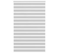 vidaXL Store zèbre Gris Clair Largeur du Tissu 145,9 cm Polyester, Store à Enrouleur zébré, Store zébré pour fenêtre, Store zébré pour vitre